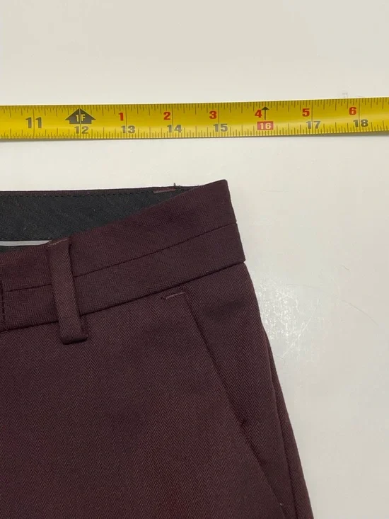 Banana Republic Martin Fit Women’s Burgundy Pants Size 4S - Picture 7 of 11